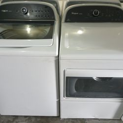 Set Of Whirpool Cabrio Top Load Washer And Gas Dryer Extra Large Capacity Fully Functional 