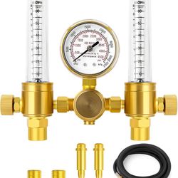 Argon Regulator Flow Meter with 6.5 Feet Hose,CGA580 Inlet Connection,5/8" x ...