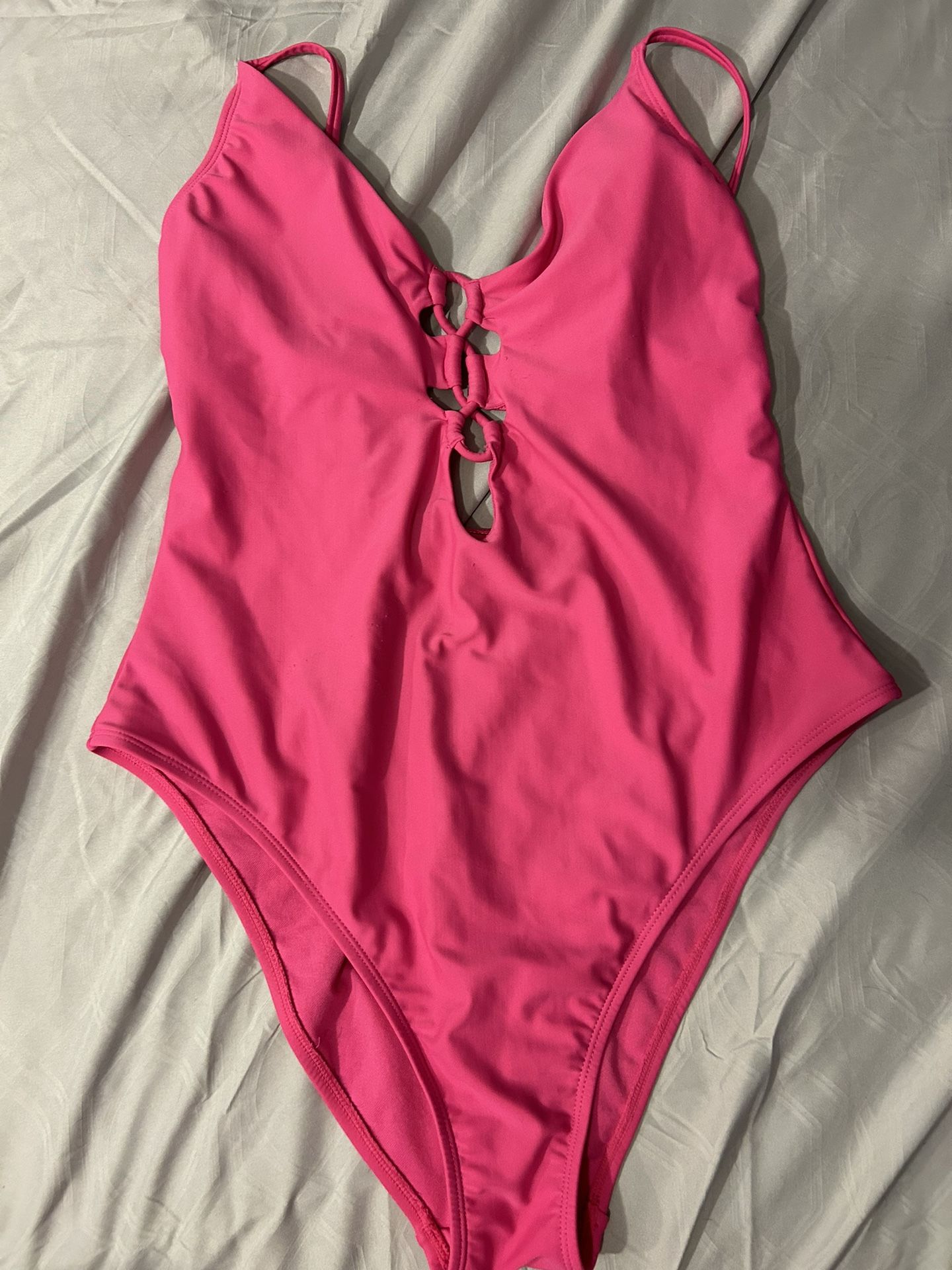 Hot pink shade and shore bathing suit- one piece 