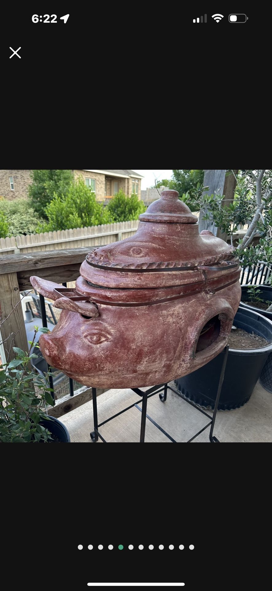 Mexican Clay Pig Grill Horno BBQ Smoker Outdoor Wood Charcoal Cooker