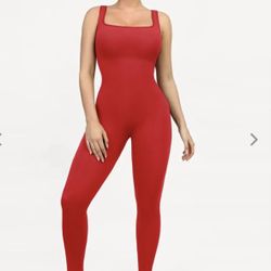 Shapewear Seamless Square Neck Tank Workout Jumpsuit