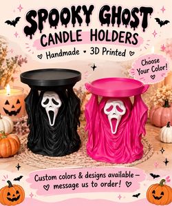 Halloween 3d candle holder and earrings