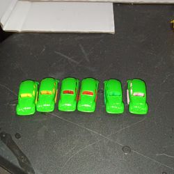 Lot Of 6 (2 INCH 1968 Volkswagen Beetle 1200 PEZ CGGC Italy 1/72 Plastic )