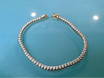 ❤️ 14KT Yellow Gold 5.00ct Cubic Zirconia Tennis Bracelet
