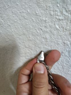 Thick silver necklace