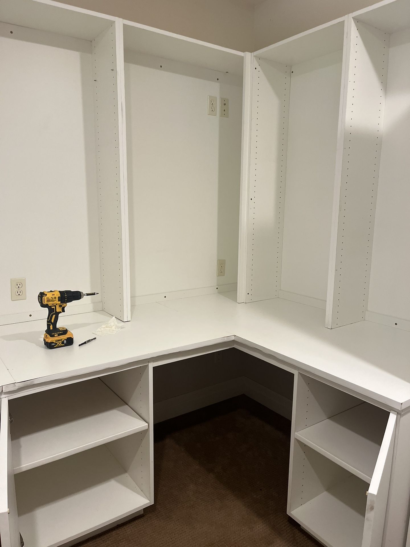 Shelving And Desk Set