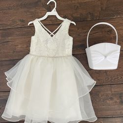 Flower girl dress and basket