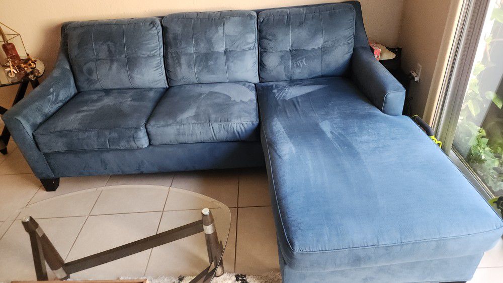 Blue Microfiber Sofa Sleeper 