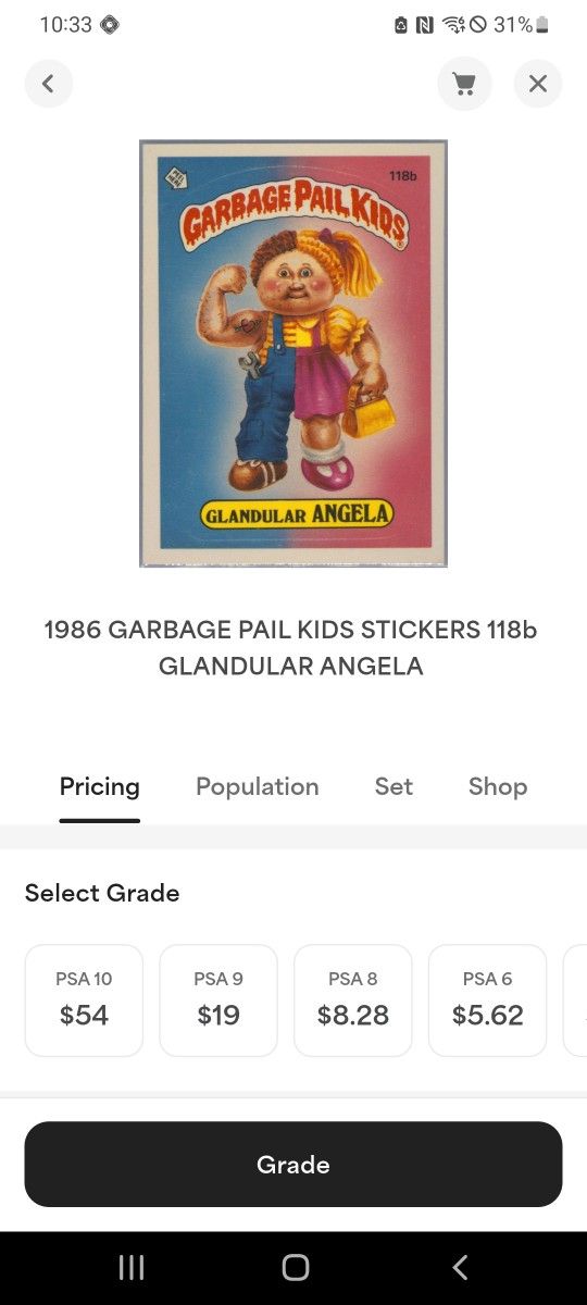 1986 Rare Garbage Pail Kids