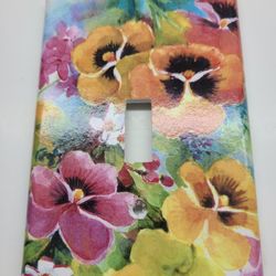 PANSIES LIGHT SWITCH COVER BRAND NEW 