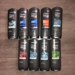 Lot Of 9 Dove Men Care Body Wash