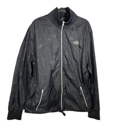 The North Face Checkered Windbreaker Jacket Gray Black White Size XXL