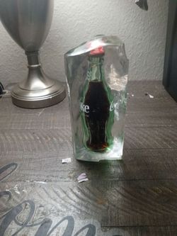 Coca-Cola Bottle Encased in Lucite Block