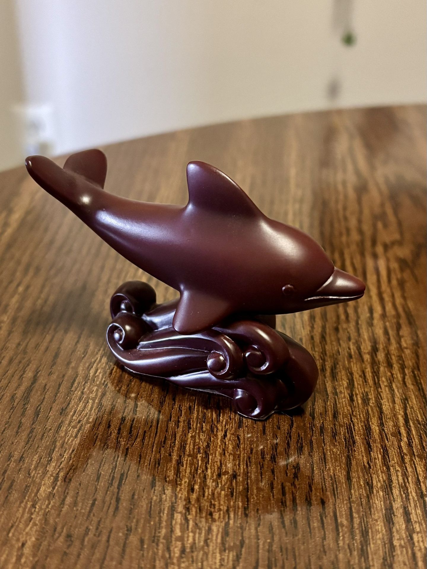 Red Burgundy Lenox Dolphin Decorative Figurine