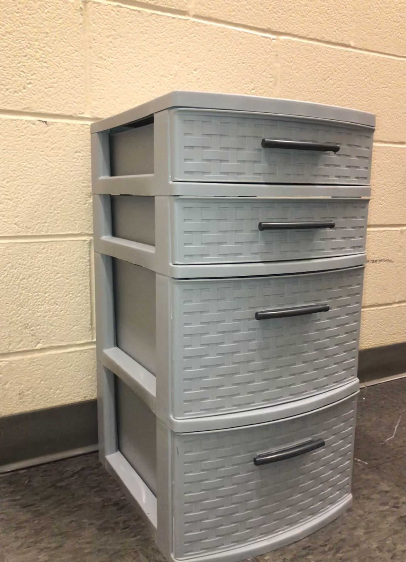 Sterilite 4 Drawer Weave Tower - Cement (see All Pictures)