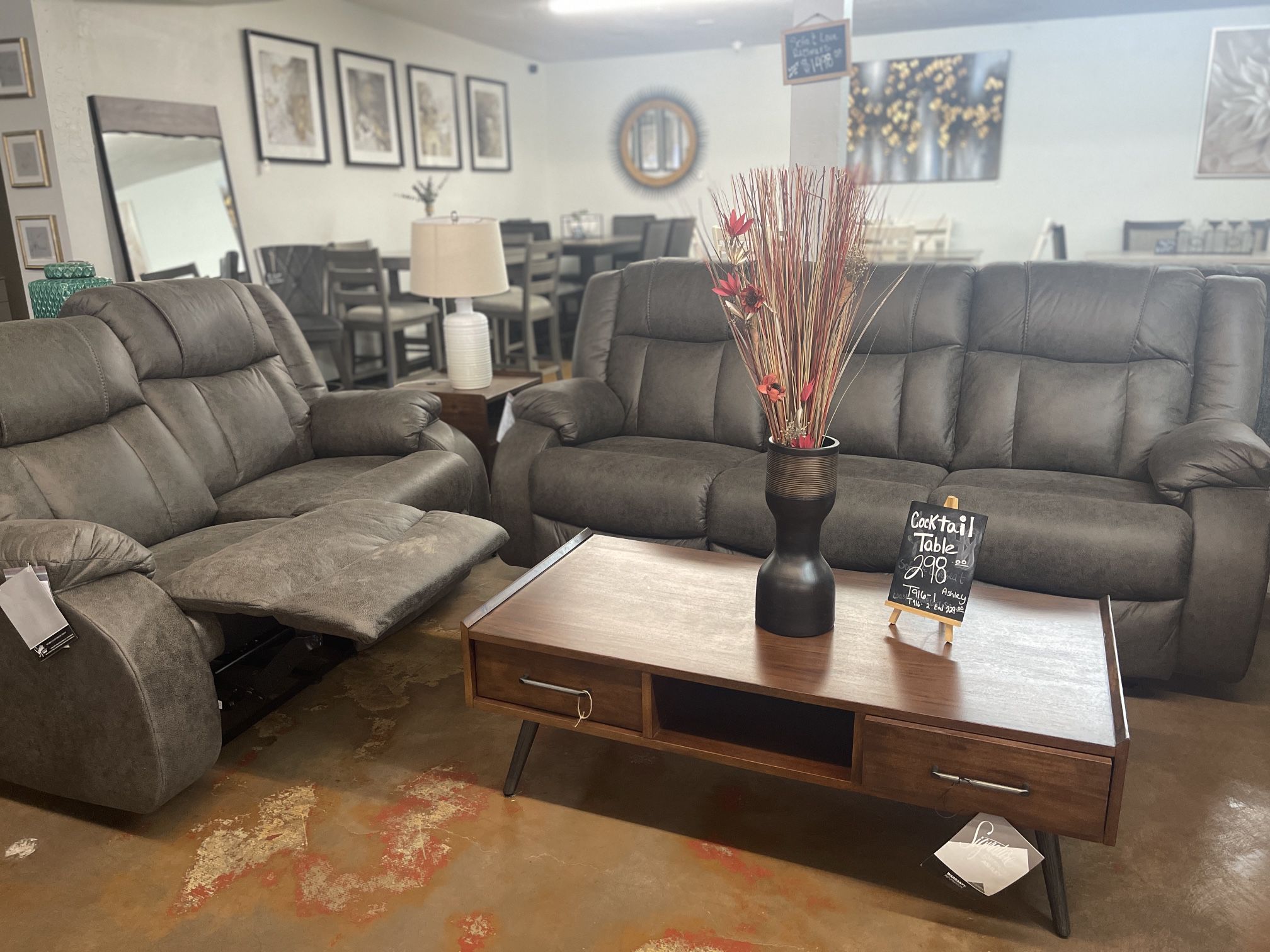 2pc Ashley Sofa And Loveseat Recliners 