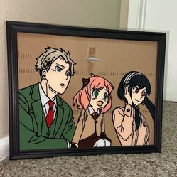 Glass Anime Painting Spy x Family LOCATED IN COVINA