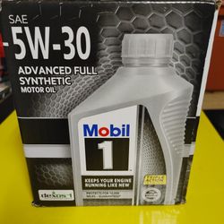 ***Case Of 6 Quarts Mobile Synthetic Oil 5W-30- New***