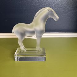 Signed Lalique Horse figurine