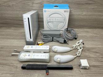 Nintendo Wii RVL-001 White Console Remotes Nunchuks Accessories Box (PO1026703)
