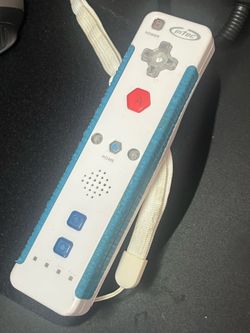 #13 Used WHITE Wii Remote blue border + red for Nintendo Wii Console motion sensor