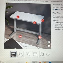 Tresanti Glass Top Standup Desk 