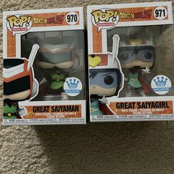 Funko Pop Exclusive Anime Dragon Ball Z Great Saiyaman And Saiyagirl Set