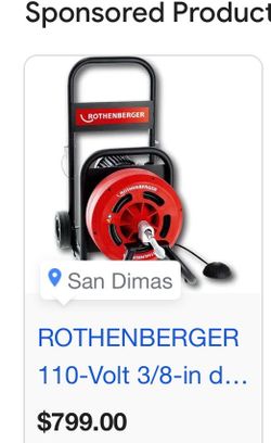Rothenberger 110-Volt Drain Cleaning Machine