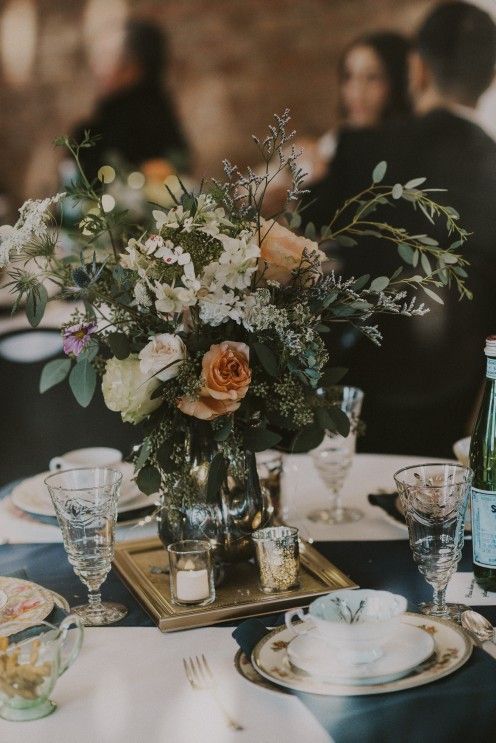 Table runners used for wedding reception decor