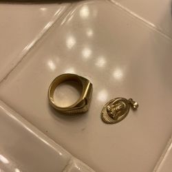 Gold Ring And Pendent