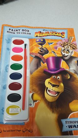 NEW! MADAGASCAR3 PAINT/COLORING BOOK $1.50