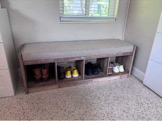 Bench with Shoe Organizer