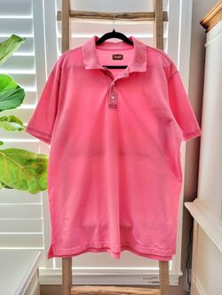 MENS SIZE XLT CORAL GOLF SHIRT