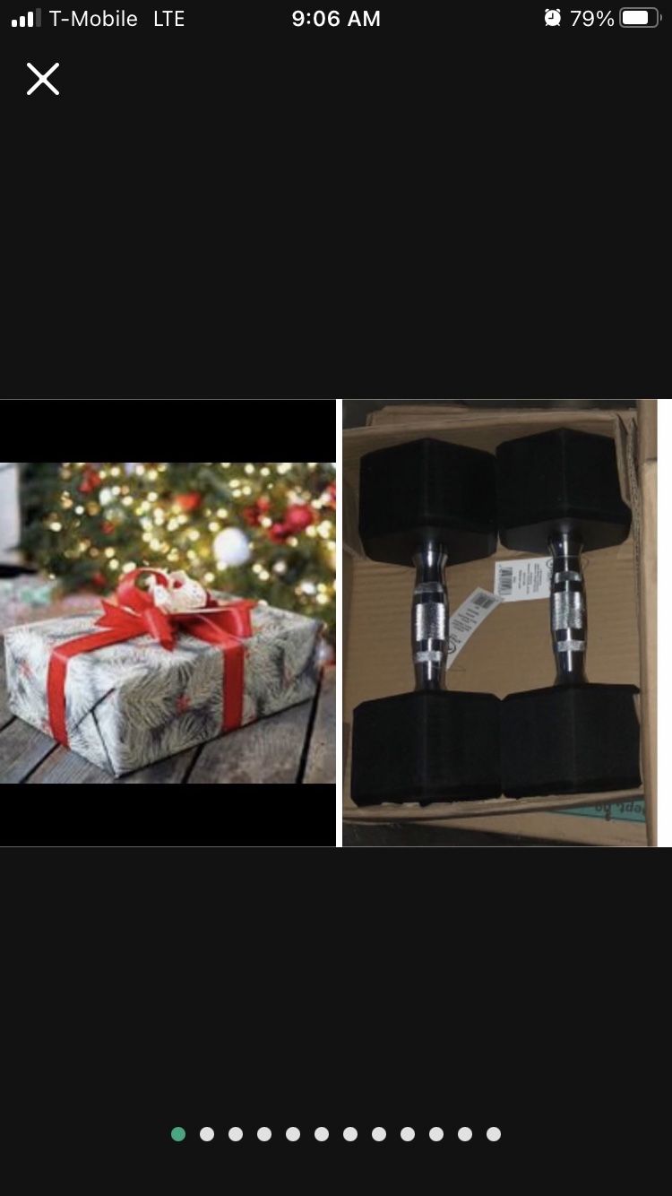 Pair of New 20 Lb  Dumbbells In Box Great Gift 