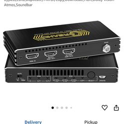 Splitter: 8K@60Hz 4K@120Hz HDMI 2.1 Splitter 1 in 2 Out,48 Gbps,HDCP 2.3,Supports VRR,ALLM,HDCP