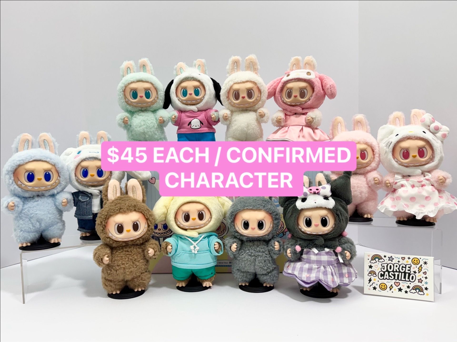 Labubu THE MONSTERS ร Hello Kitty and Friends Series - $45