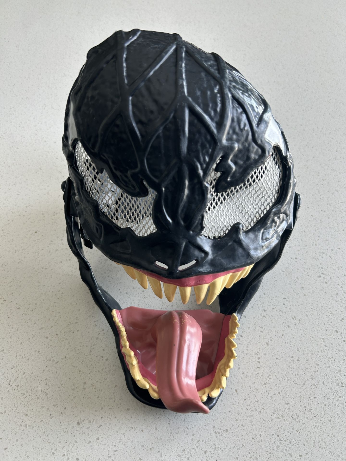 Marvel Spider-Man Black Venom Mask With Tongue, Adjustable