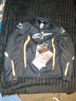 Size Med Alpinestars Mesh Motorcycle Jacket Black Orange