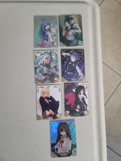 Goddess Story Anime Waifu Trading Cards Lot x7