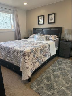 Queen bedroom furniture set (mattress not included)
