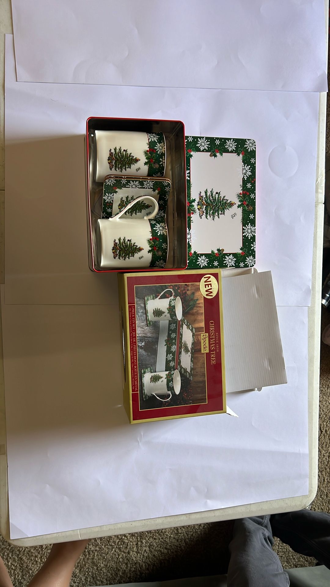 Christmas Tree Spode Mug Set 