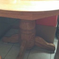 Solid oak wood kitchen table made by the Amish!!