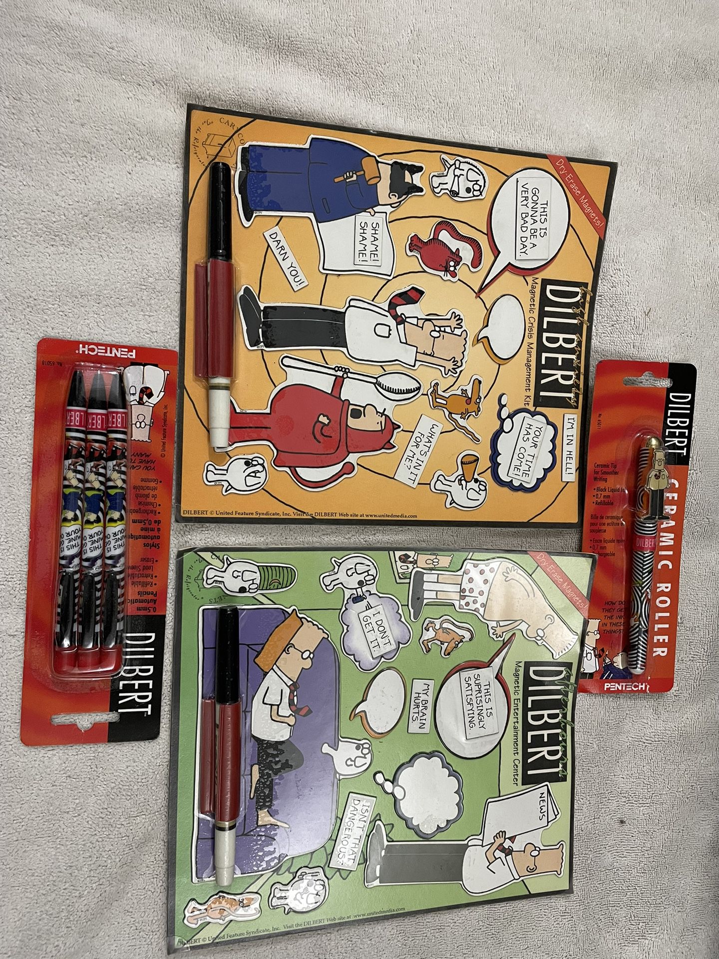 Fun Dilbert Lot Pens And Magnet Boards
