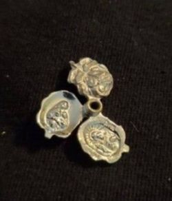 Small Silver Religious Medal Charms Set