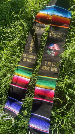 Mexican American Sarape graduation stole para mis padres que llegaron sin nada y me lo dieron todo 