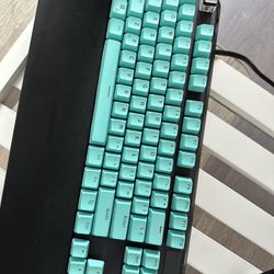 Apex Pro TKL + Aqua Backlit Keycaps 