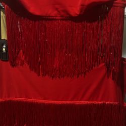 FRINGE CROP TOP AND MINI SKIRT SET 