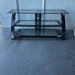 Glass Table 3 Stage Good For  One Big TV Or Stereo 