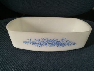 Vintage Federal milk glass loaf pan