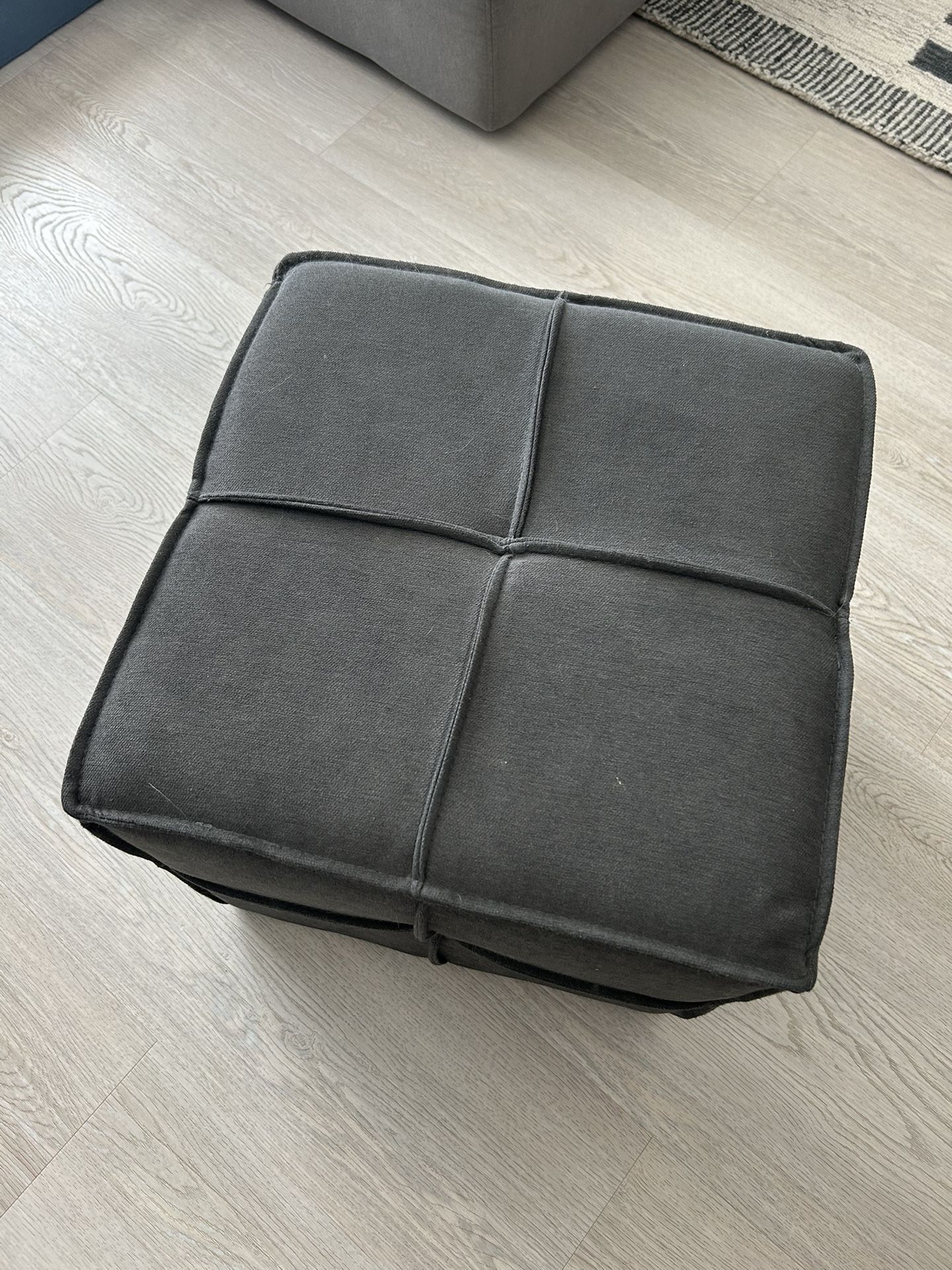 Gray Ottoman Cube/foot Stool